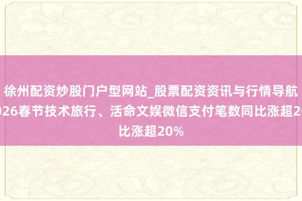 徐州配资炒股门户型网站_股票配资资讯与行情导航 2026春节技术旅行、活命文娱微信支付笔数同比涨超20%